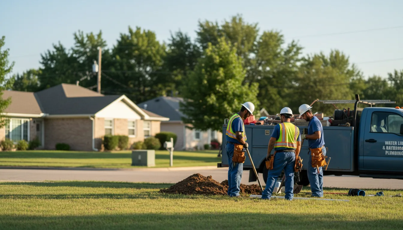 Residential water line and bathroom plumbing service in Gothenburg, NE